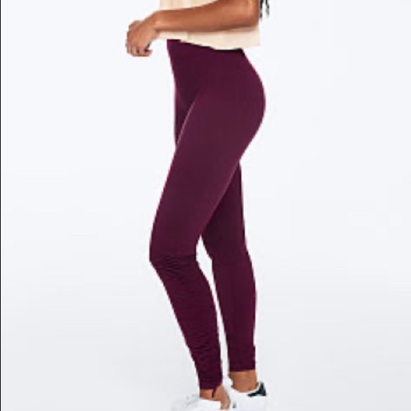 PINK Maroon/Burgundy high waisted Leggings - Picture 1 of 2